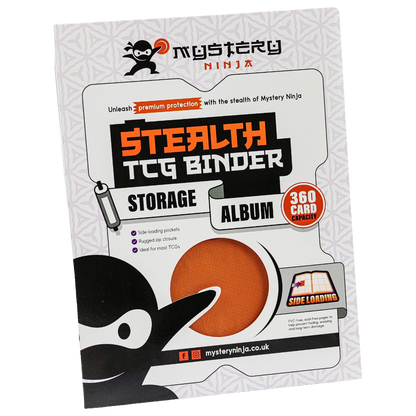 Mystery Ninja - Stealth TCG Binder Storage Album - Orange Textured