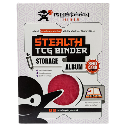 Mystery Ninja - Stealth TCG Binder Storage Album - Red Fabric
