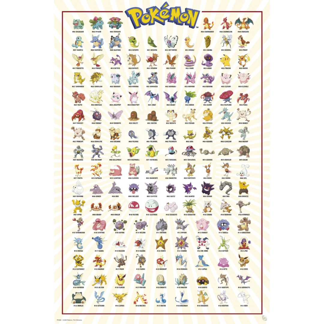 Pokémon Kanto 151 Maxi Poster