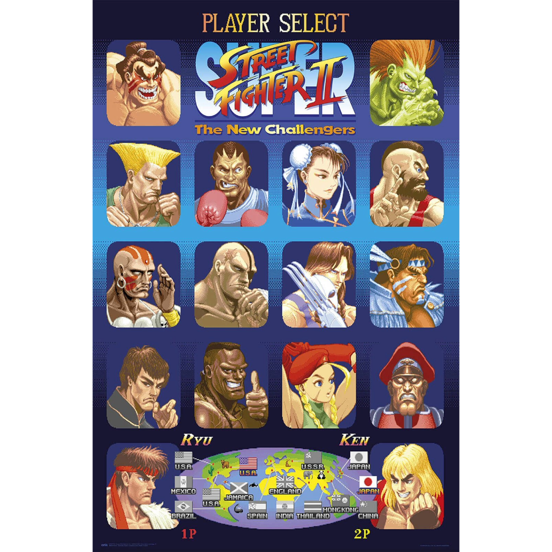 Street Fighter Player Select Maxi Poster