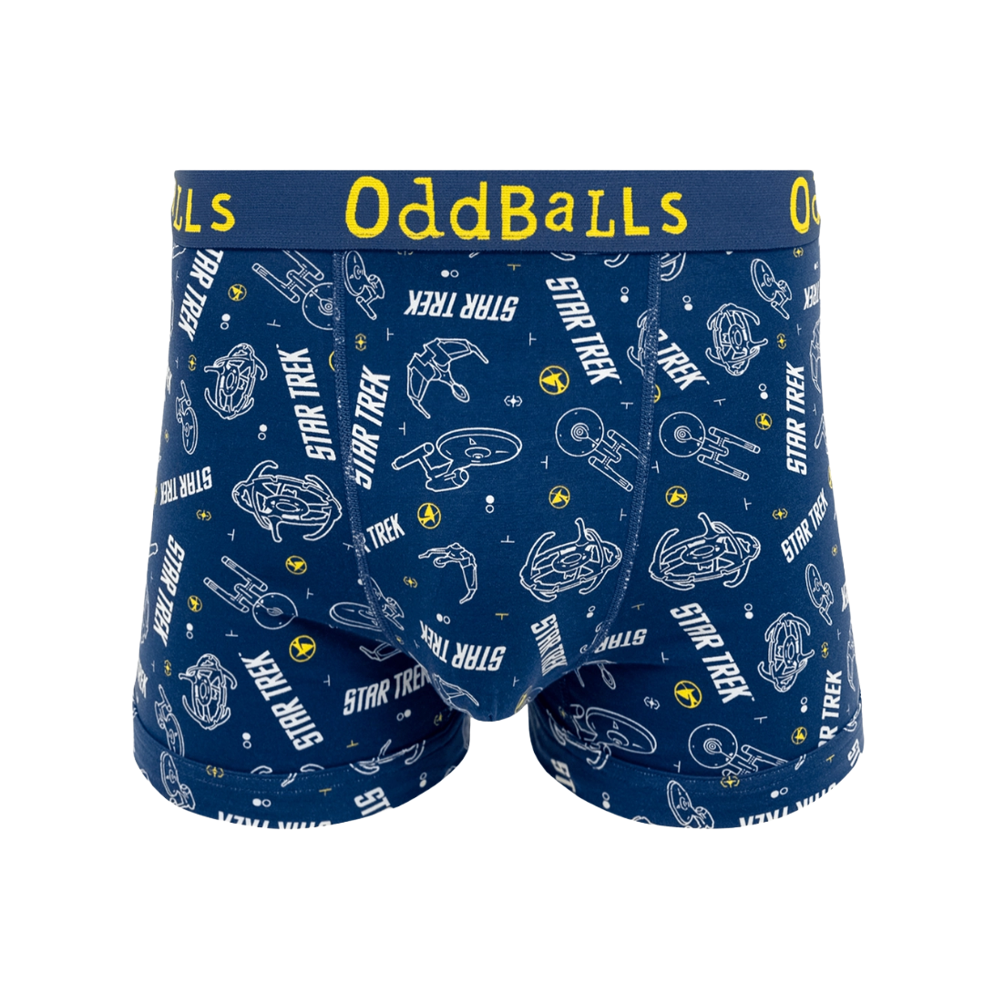 OddBalls - Star Trek Galaxy - Mens Cotton Boxer Shorts - Large