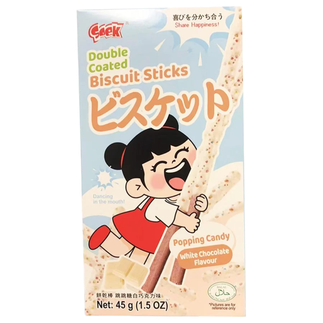 Soek Biscuit Sticks-Popping Candy White Chocolate 45g