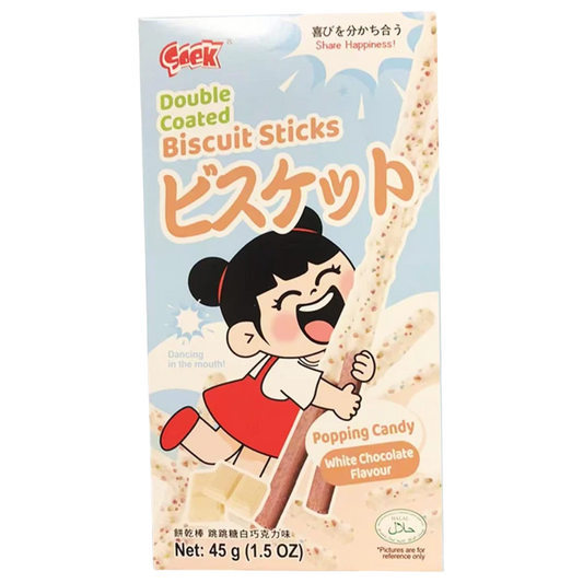Soek Biscuit Sticks-Popping Candy White Chocolate 45g