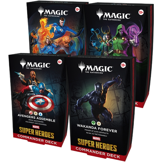 Magic: The Gathering - Marvel Super Heroes Commander Decks (Full Set Of 4)