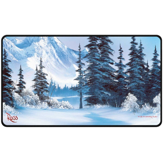 Ultra Pro - Bob Ross Winter Paradise - Black Stitched Playmat