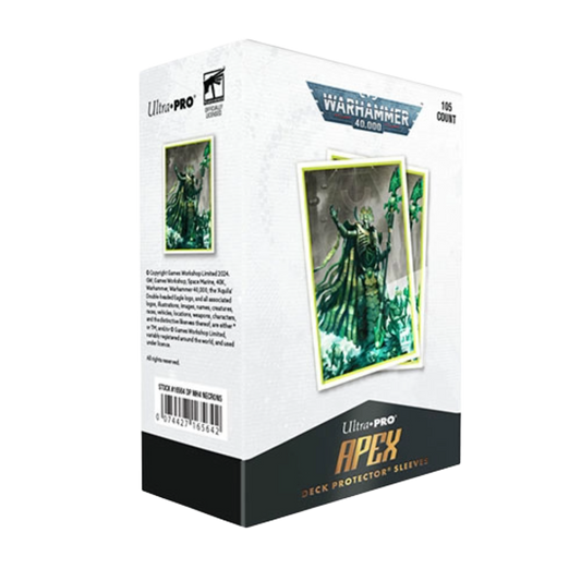 Ultra Pro - Warhammer 40k - Codex Aligned 105ct Apex Deck Protector Sleeves - Necron