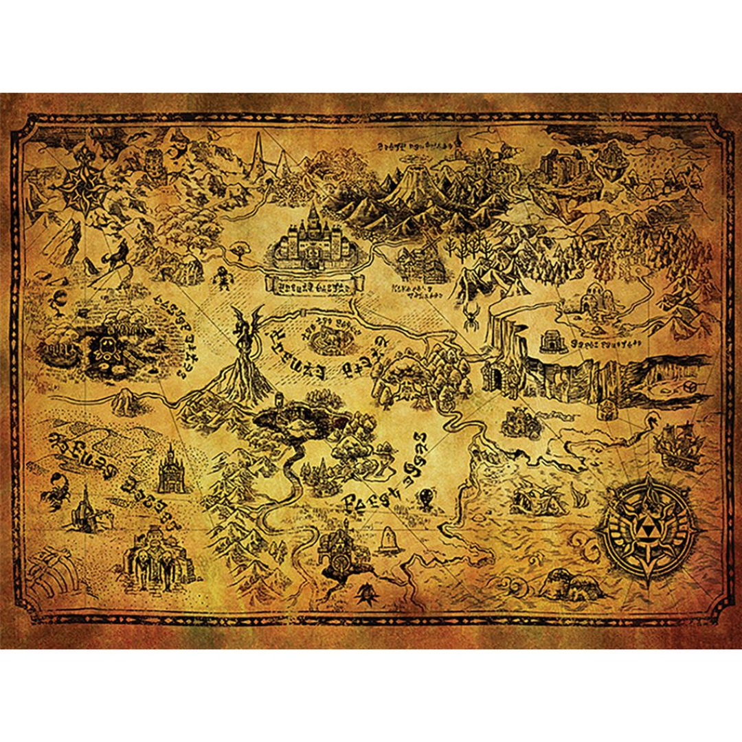 The Legend of Zelda: Map Poster