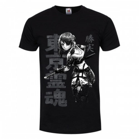 Tokyo Spirit Mens Katsumi Monochrome T-Shirt (Black)