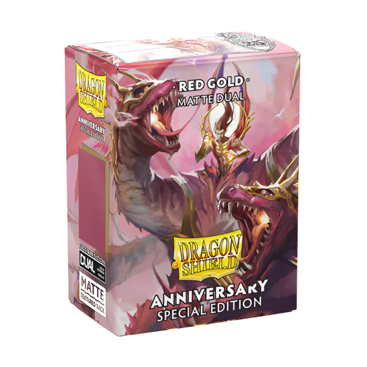 Dragon Shield - Dual Matte Standard Size Sleeves 100pk - Special Edition Red & Gold 