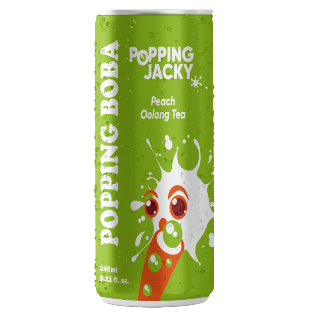 Popping Jacky Boba Drink - Peach Oolong Tea