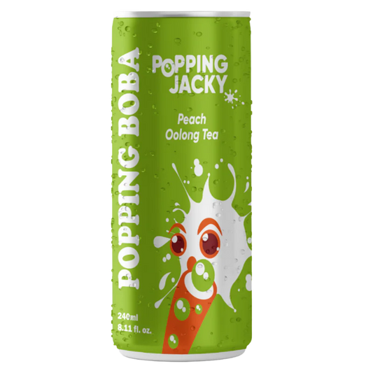 Popping Jacky Boba Drink - Peach Oolong Tea
