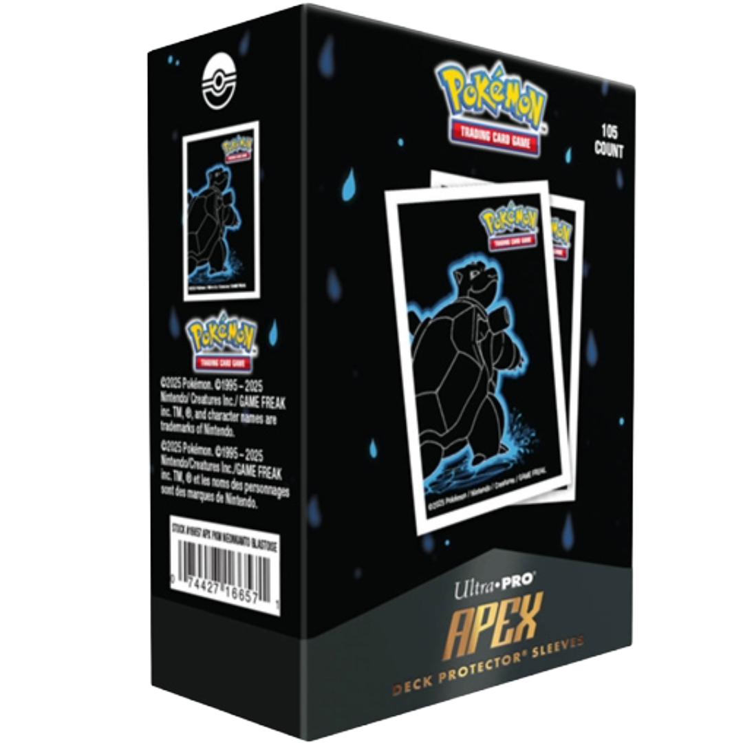 Ultra Pro - Pokemon - Neon Kanto - 105ct Apex Deck Protector Sleeves - Blastoise