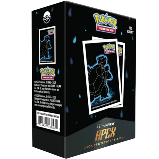 Ultra Pro - Pokemon - Neon Kanto - 105ct Apex Deck Protector Sleeves - Blastoise