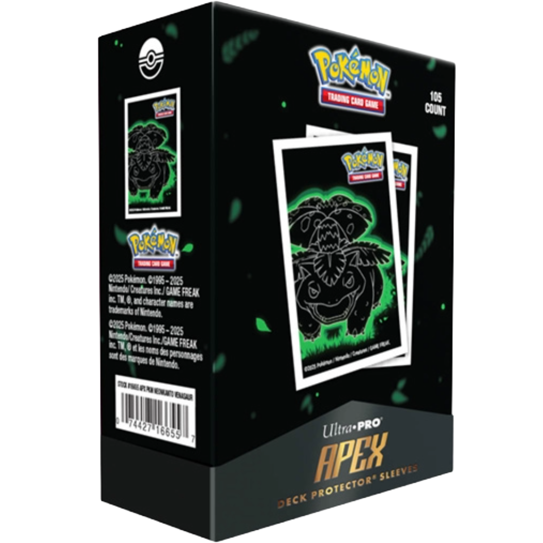 Ultra Pro - Pokemon - Neon Kanto - 105ct Apex Deck Protector Sleeves - Venusaur