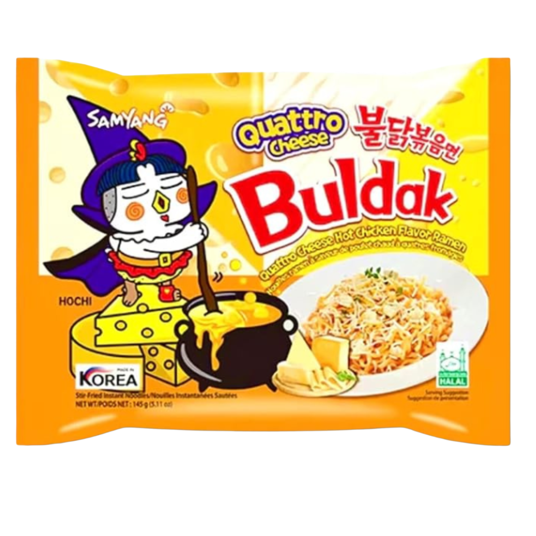 Samyang Buldak Hot Chicken Ramen Quattro Cheese Flavour Korea 145g