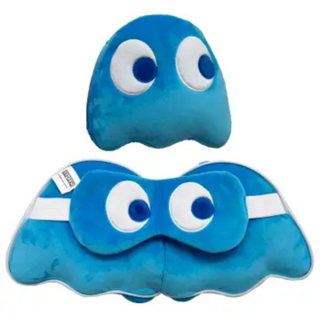Pac Man Ghosts Travel pillow and Eye Mask