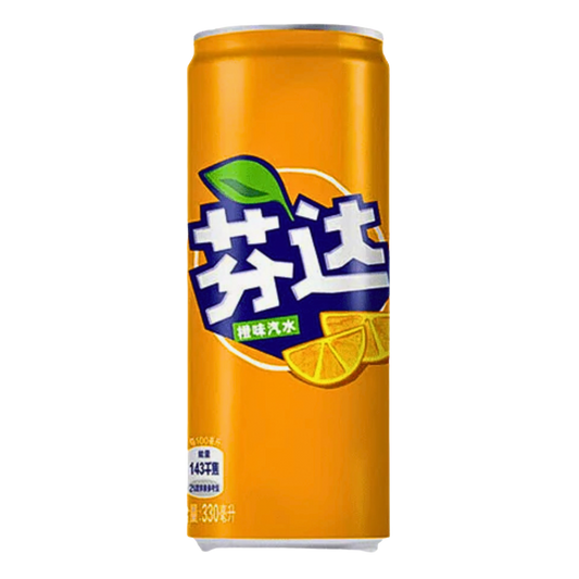 Fanta Orange Flavour Chinese Can 330ml