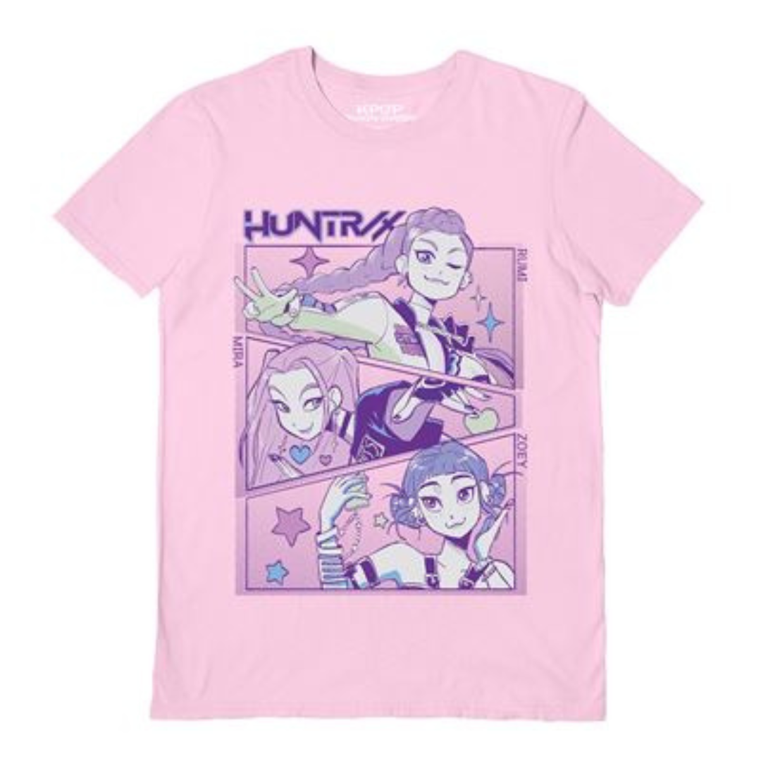 K-POP DEMON HUNTERS (HUNTRIX) LIGHT PINK UNISEX T_SHIRT