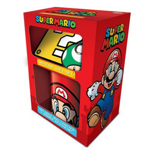 SUPER MARIO (MARIO) GIFT SET (MUG, COASTER & KEYCHAIN)