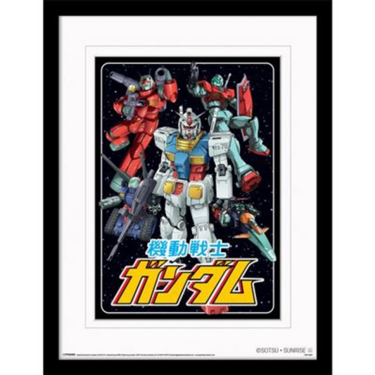 GUNDAM (MECH MASH UP) COLLECTOR PRINT (FRAMED DIGITAL MOUNTED)