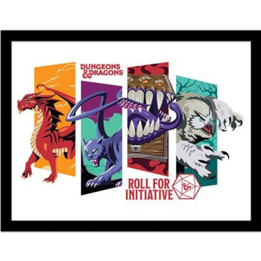 DUNGEONS & DRAGONS (ROLL FOR INITIATIVE) COLLECTOR PRINT (FRAMED)