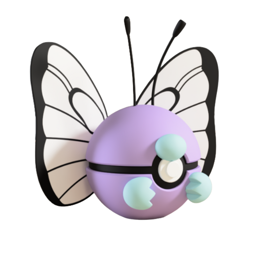 #0012 Butterfree - Pokemon Character Pokeball