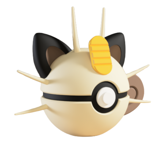 #0052 Meowth - Pokemon Character Pokeball