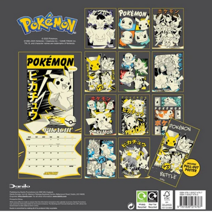 Official 2026 Pokémon Square Calendar