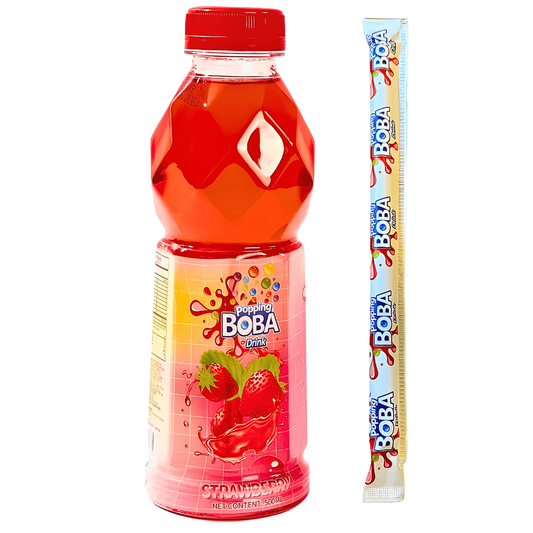 Popping Boba Drink Strawberry Flavour 500ml
