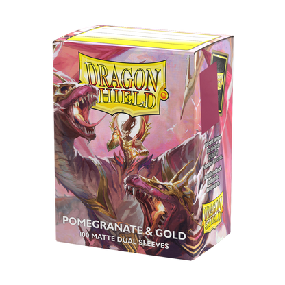 Dragon Shield - Dual Matte Standard Size Sleeves 100pk - Special Edition Pomegranate & Gold