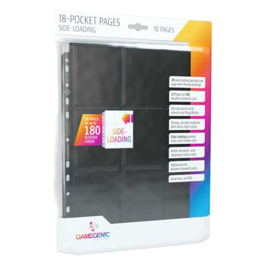 Sideloading 18-Pocket Pages - Black (10) Pack