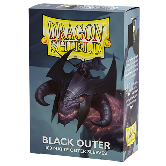 Dragon Shield - Standard Size Outer Sleeves 100pk - Matte Black