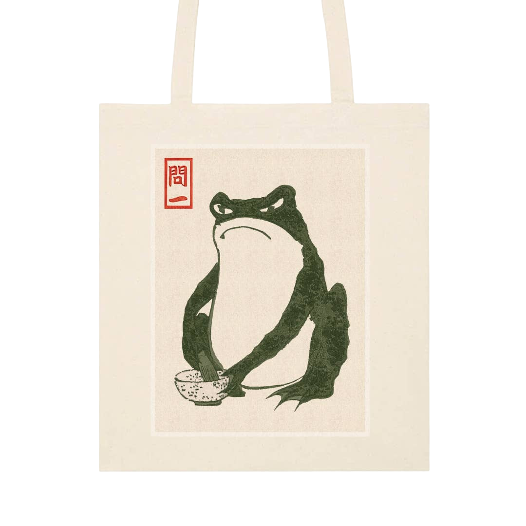 Matsumoto Hoji Grumpy Frog Tote Bag Vintage Japanese