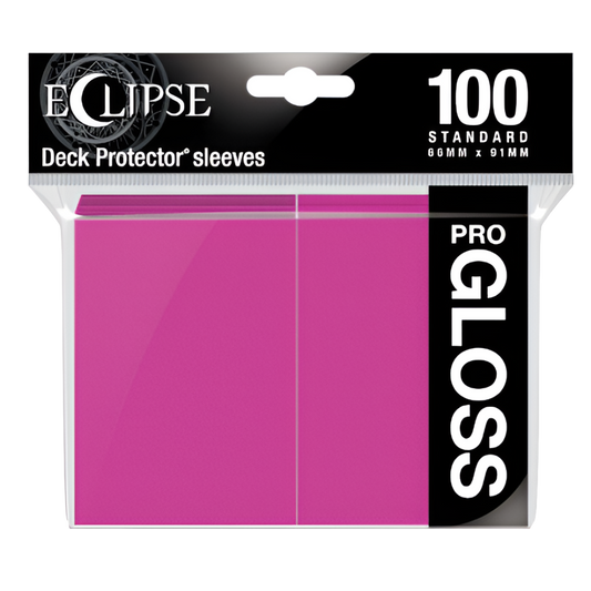 Ultra Pro - Eclipse Gloss Standard Sleeves 100 Pack - Hot Pink