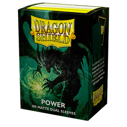 Dragon Shield - Dual Matte Art Standard Size Sleeves 100pk - Limited Edition Metallic Power Green