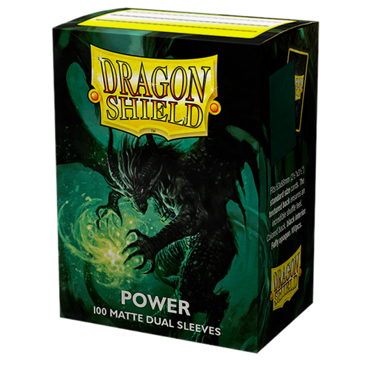 Dragon Shield - Dual Matte Art Standard Size Sleeves 100pk - Limited Edition Metallic Power Green
