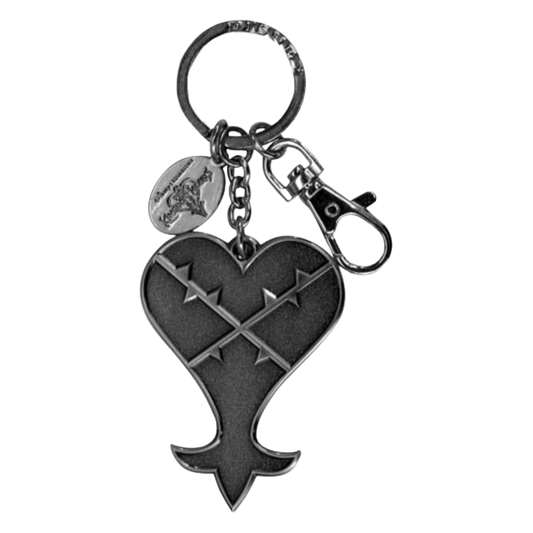 Kingdom Hearts Metal Keychain Heartless Logo