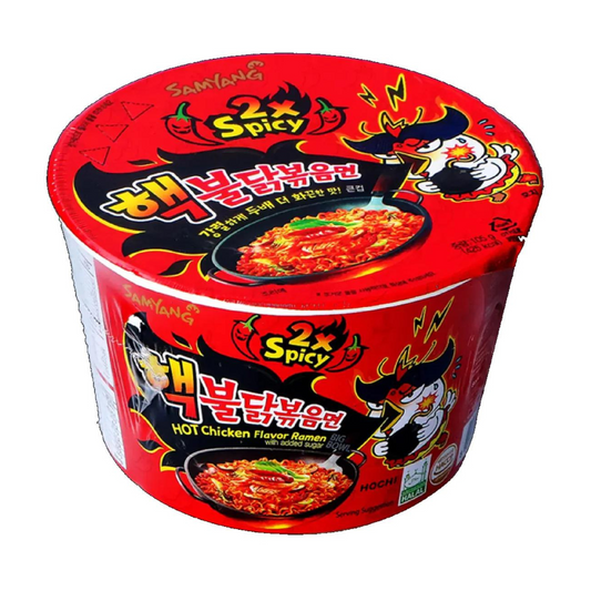 Samyang Buldak Hot Chicken Ramen Big Bowls 2X Spicy Flavour Korea 105g