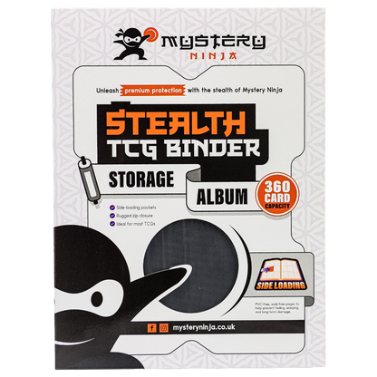 Mystery Ninja - Stealth TCG Binder Storage Album - Black Textured