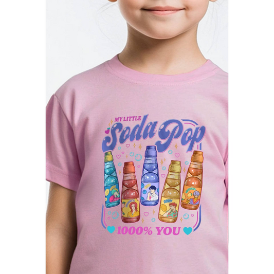 Kids Soda Pop Printed T-Shirt - Baby Pink