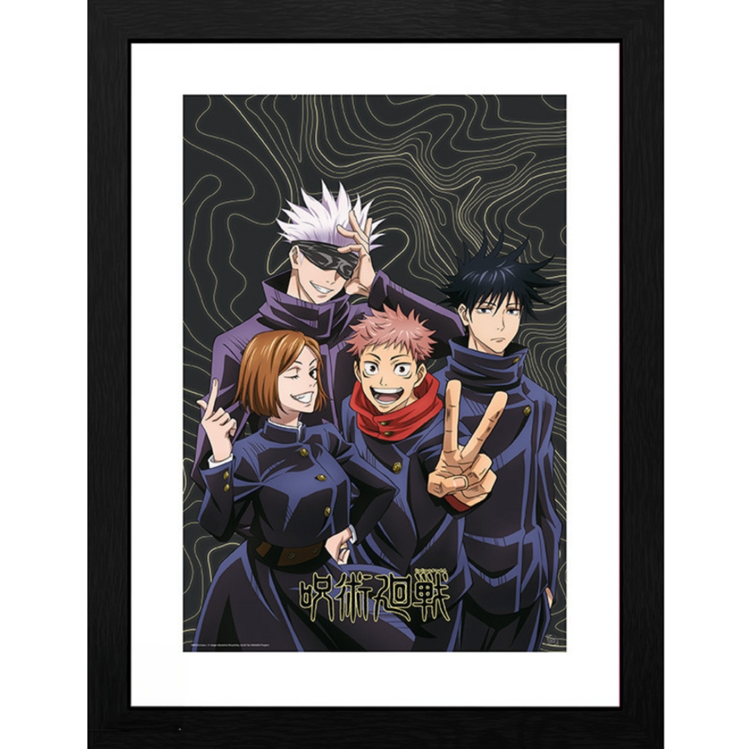 GB eye Jujutsu Kaisen Team Picture 30 x 40cm Framed Collector Print