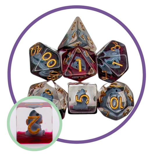 Inclusion Blue Dinosaurs Dice Set