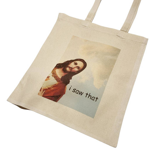Jesus 'i Saw That' Meme Tote Bag