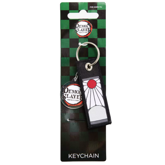 Demon Slayer Keychain Tanjiro Kamado Flag & Logo Disc