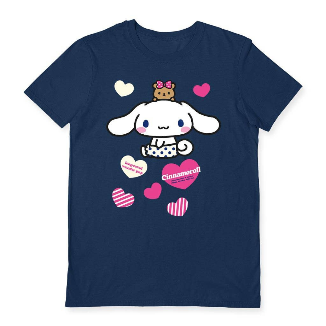 Hello Kitty And Friends Cinnamoroll Pup T-Shirt (Navy)