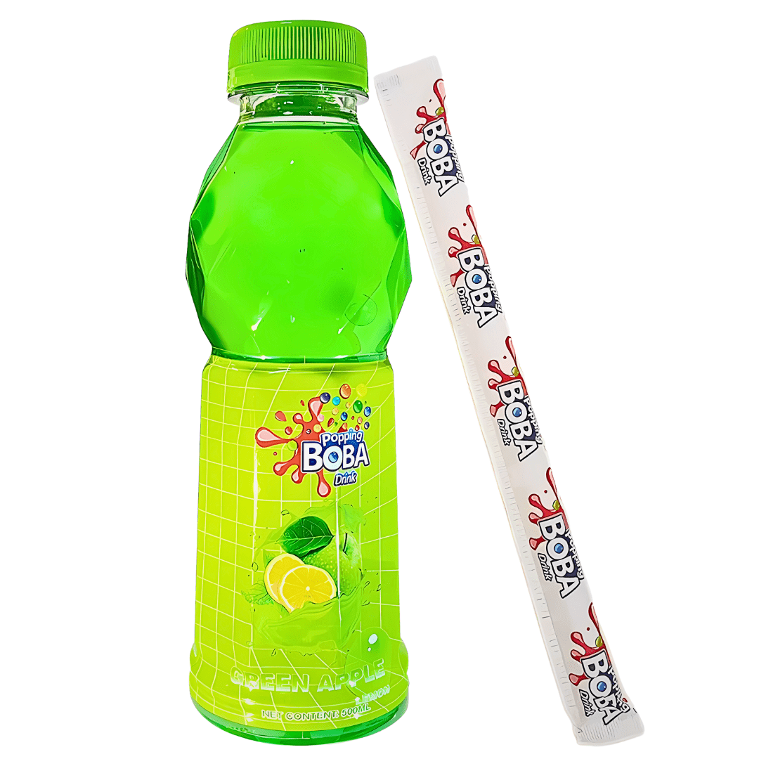 Popping Boba Drink Green Apple Lemon Flavour 500ml