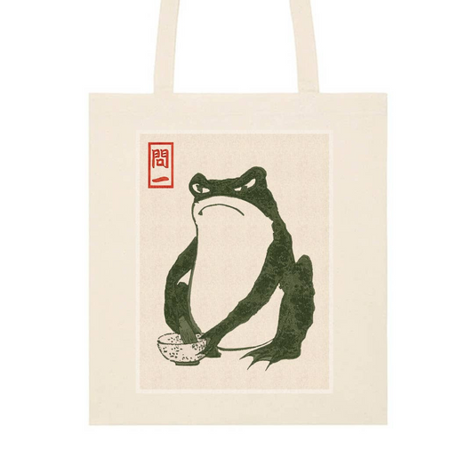 Matsumoto Hoji Grumpy Frog Tote Bag Vintage Japanese