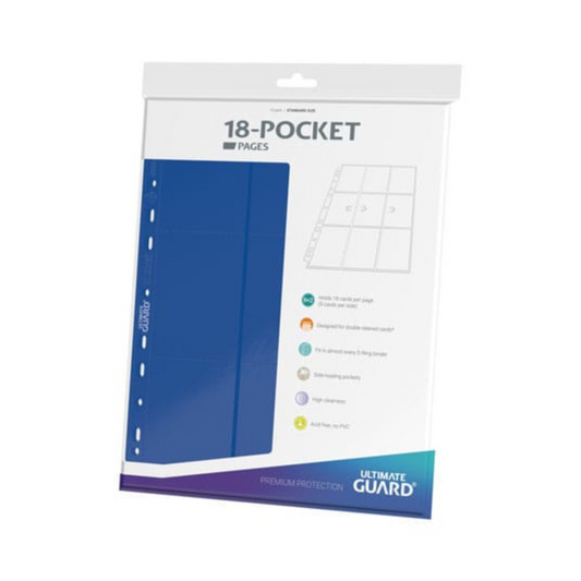 Ultimate Guard 18-Pocket Pages Side-Loading (10) - Blue