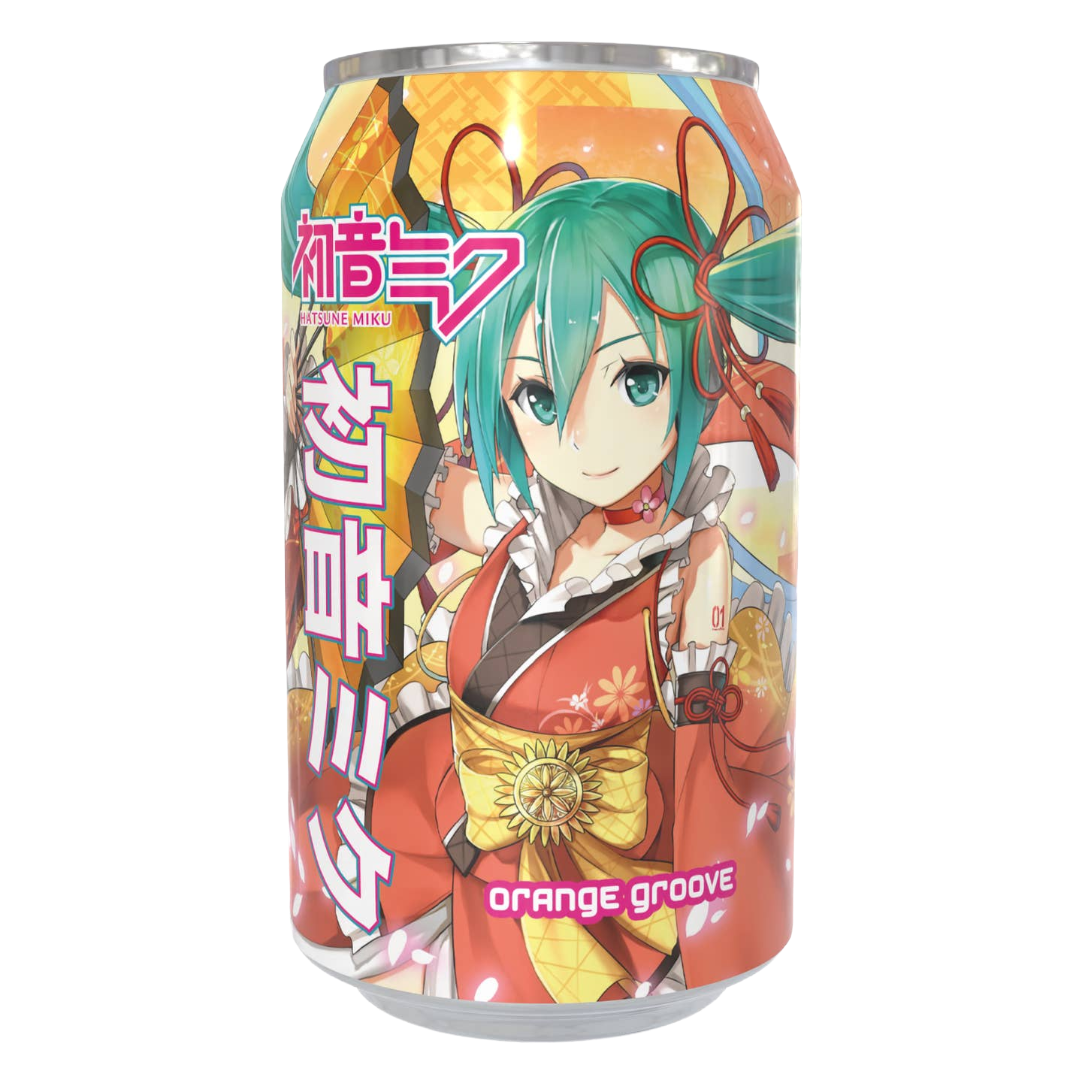 Hatsune Miku Orange Groove Flavour Soda - 330ml