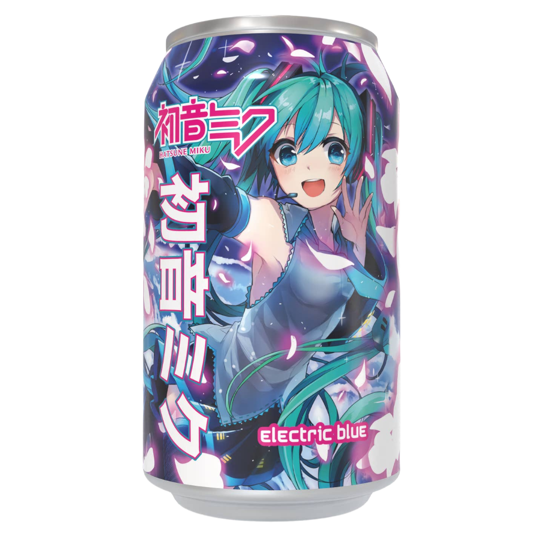 Limited Edition Hatsune Miku Electric Blue Soda Can